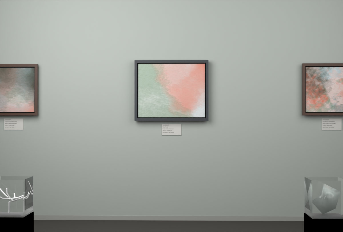Edge-Lit Chamber · gallery context room view