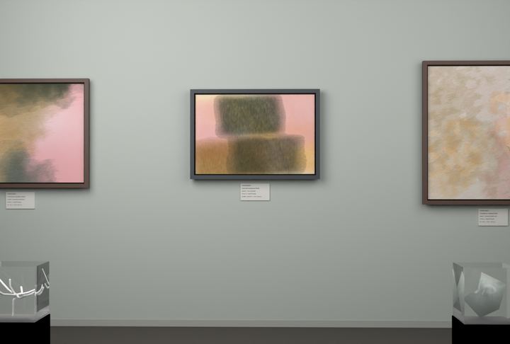 Tall Passages — Layered translucent fields, palette 342