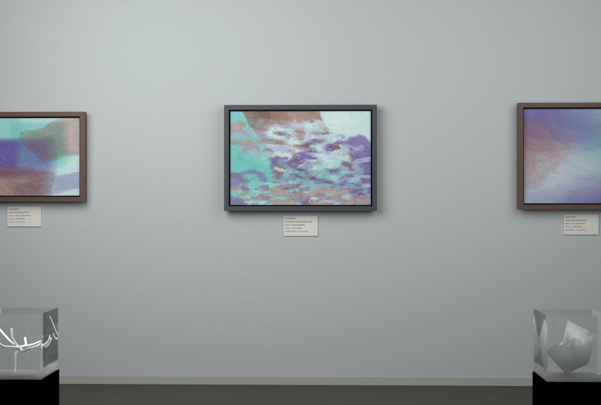 Layered Abrasions · gallery context room view