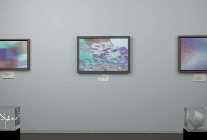 Layered Abrasions — Scumbled or broken-surface fields, palette 345