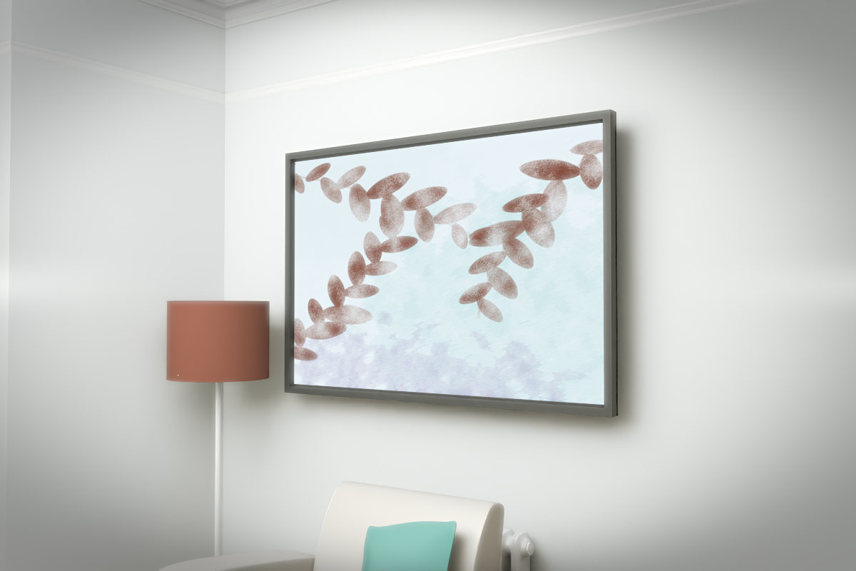 Botanical Canopy Aperture · white right context room view