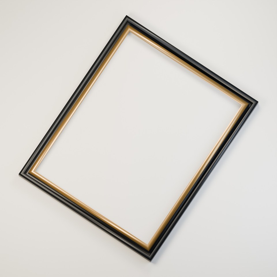 Faux Float 10 / 10 in Black / Gold Leaf