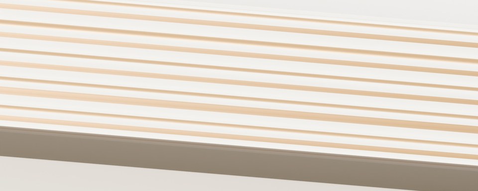 Flat Gallery Slim 25 · Classical Fluting rail and miter detail