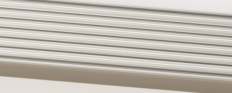Flat Gallery Slim 25 · Fine Reeding rail and miter detail