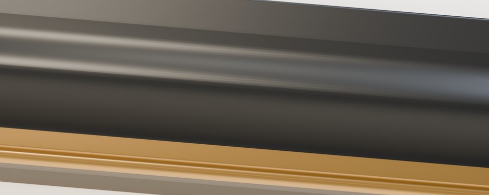 Museum Cavetto 40 rail and miter detail
