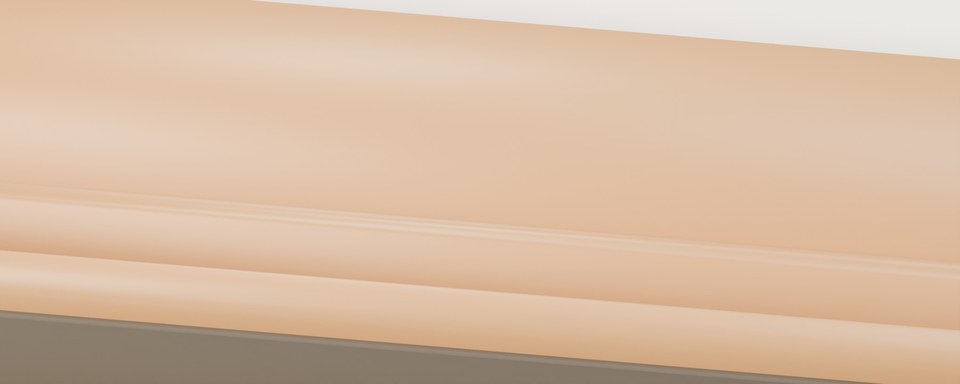 Reverse Step Wide 56 rail and miter detail